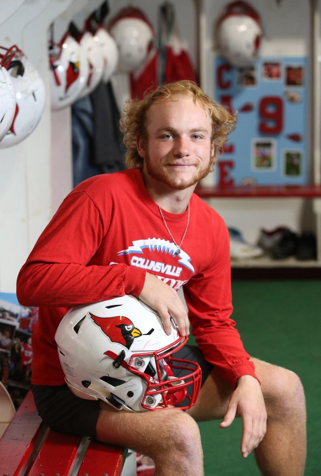High School Football Collinsville Linebacker Trent Brown Takes