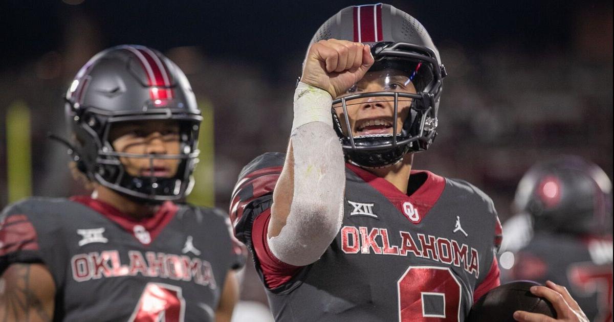 OU's Dillon Gabriel had 8 touchdowns against West Virginia