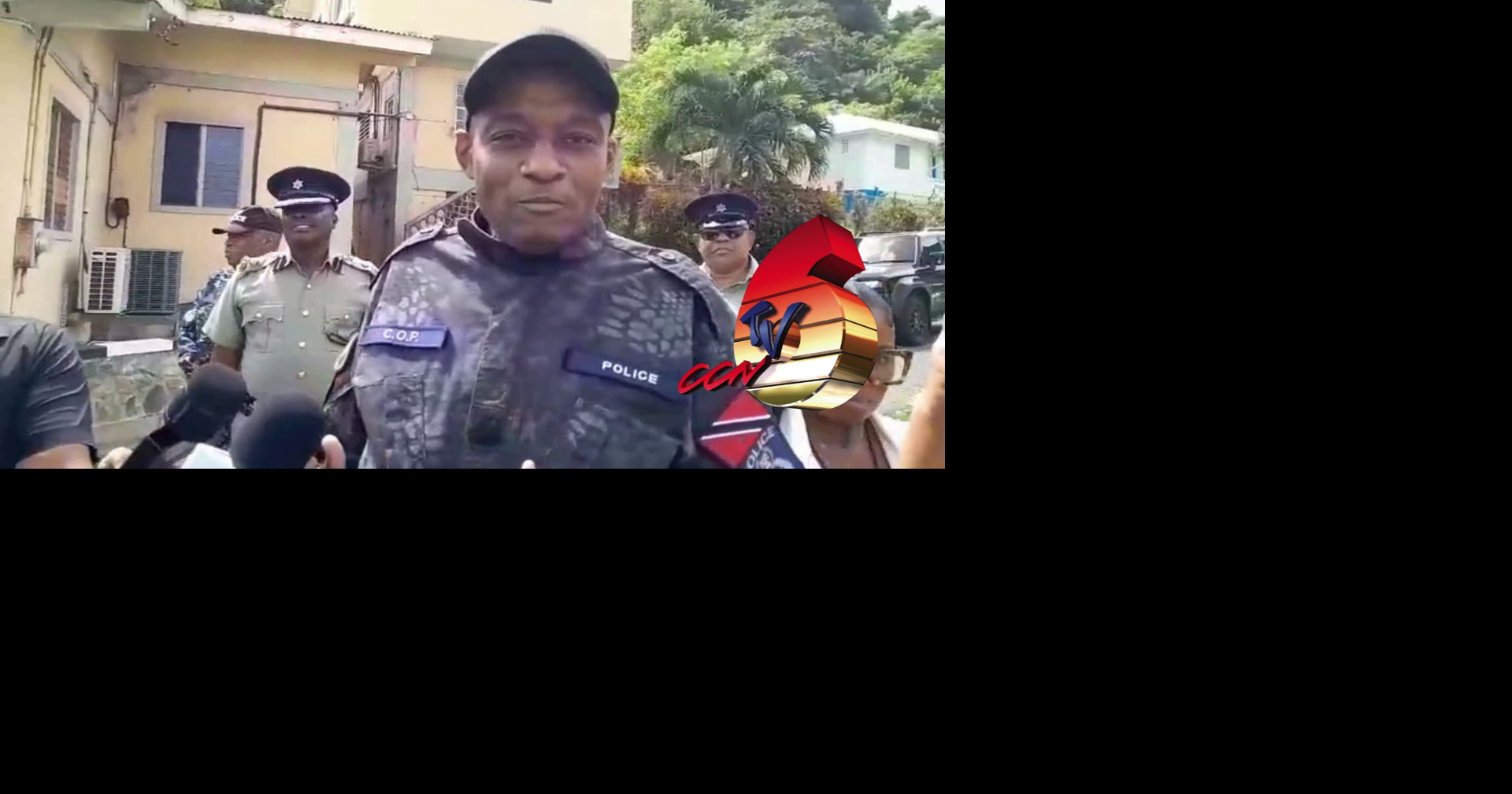 POLICE COMMISSIONER ALLISTER GUEVARRO SPEAKS TO THE MEDIA DURING THA ELECTIONS