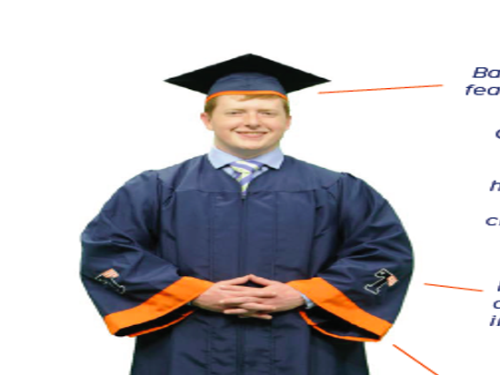4 stripes on sale on graduation gown