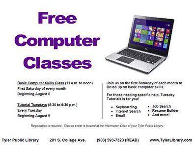 Tyler Public Library To Offer Classes That Teach Basic Computer Skills Local News Tylerpaper Com