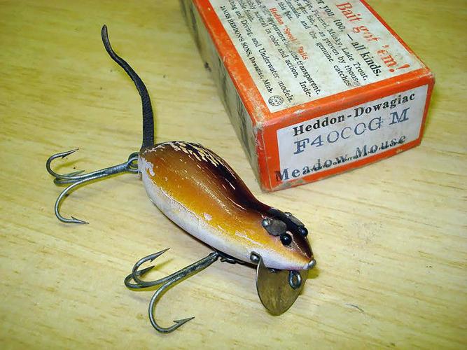 Sold at Auction: Vintage Heddon Dowagiac Meadow Mouse Fishing
