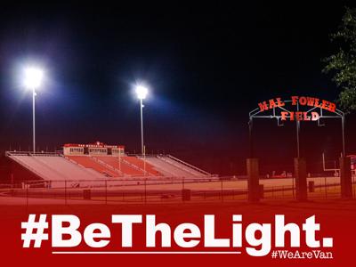 Van ISD students and families inspired by symbolic light display