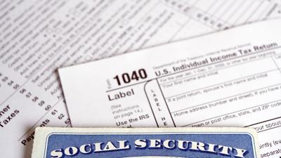 irs 1040 form and social security card