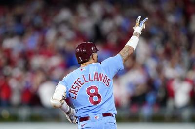 Castellanos hits 2 homers again, powers Phillies past Braves 3-1