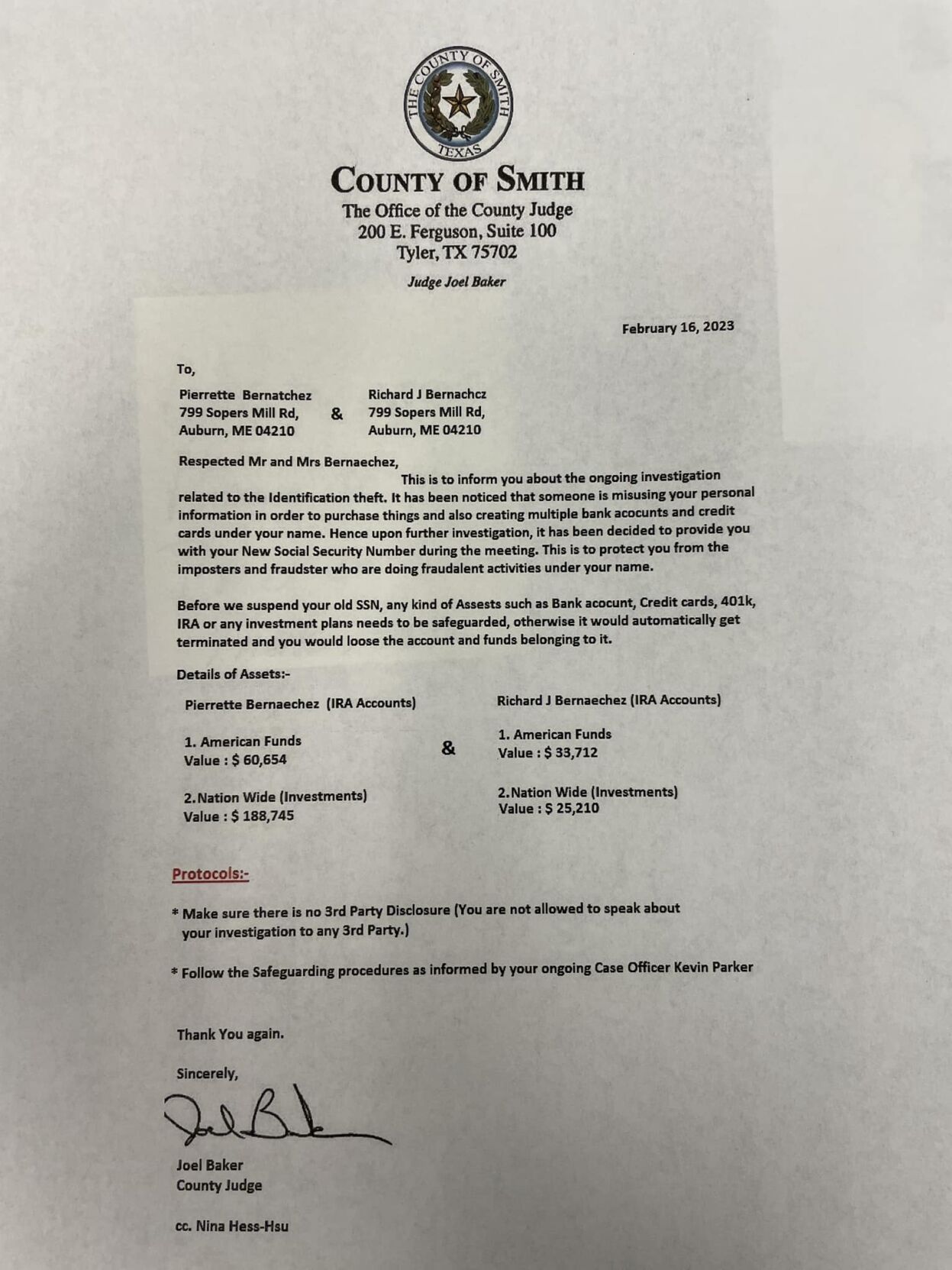 Smith County sheriff warns of scam circulating in mail, email | Crime ...