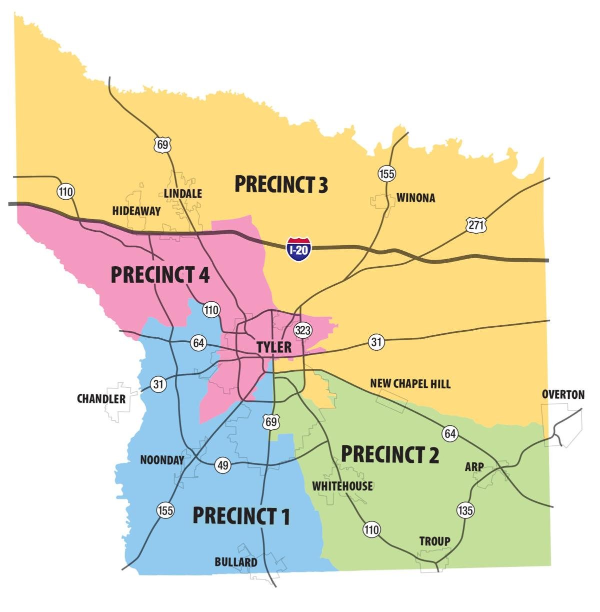 Precinct 2 will choose its representative on the Smith County