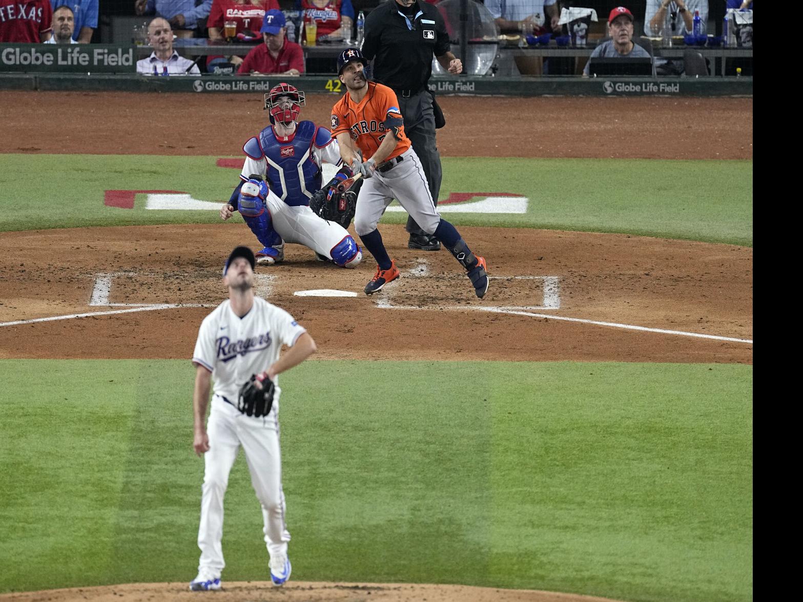 Astros rough up Rangers' Scherzer again, scoring 5 in 4 innings of ALCS  Game 3