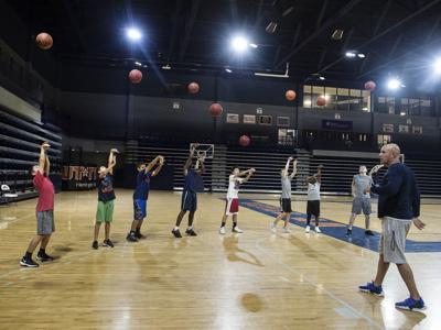 Campers Learn Basketball Skills From Ut Tyler Patriot Men S