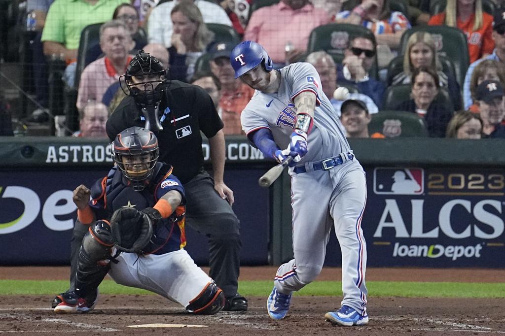 Holding On: Rangers build big early lead off Valdez, hold on for 5-4 win  over Astros to take 2-0 lead in ALCS, Sports