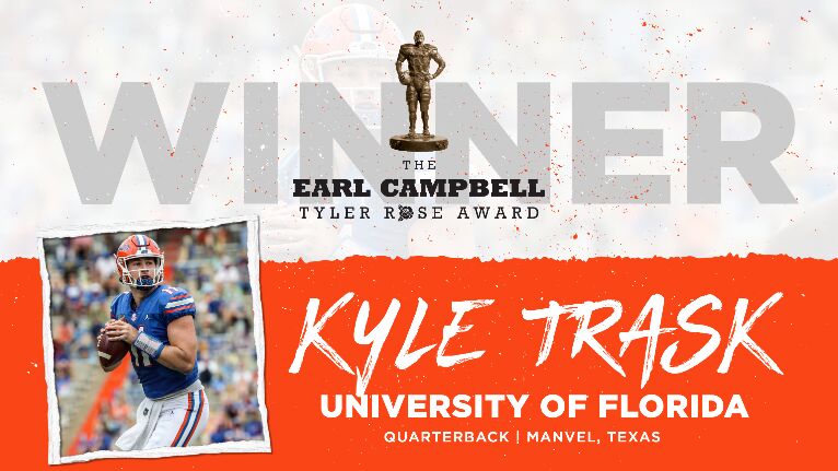 Florida s Kyle Trask honored with Eighth Annual Earl Campbell