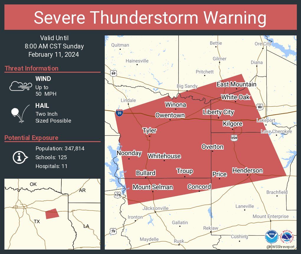 Severe Thunderstorm Passes Through East Texas | Local News | Tylerpaper.com