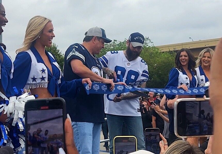 Post Malone, Dallas Cowboys open themed Raising Cane's in Dallas