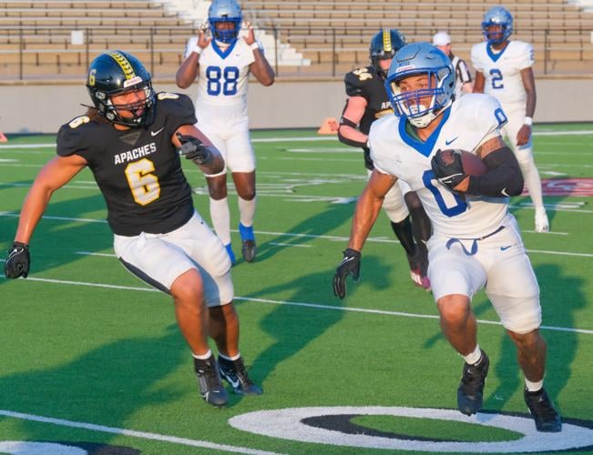 RIVALRY RENEWED: Rangers hold off Apaches in opener, 49-35