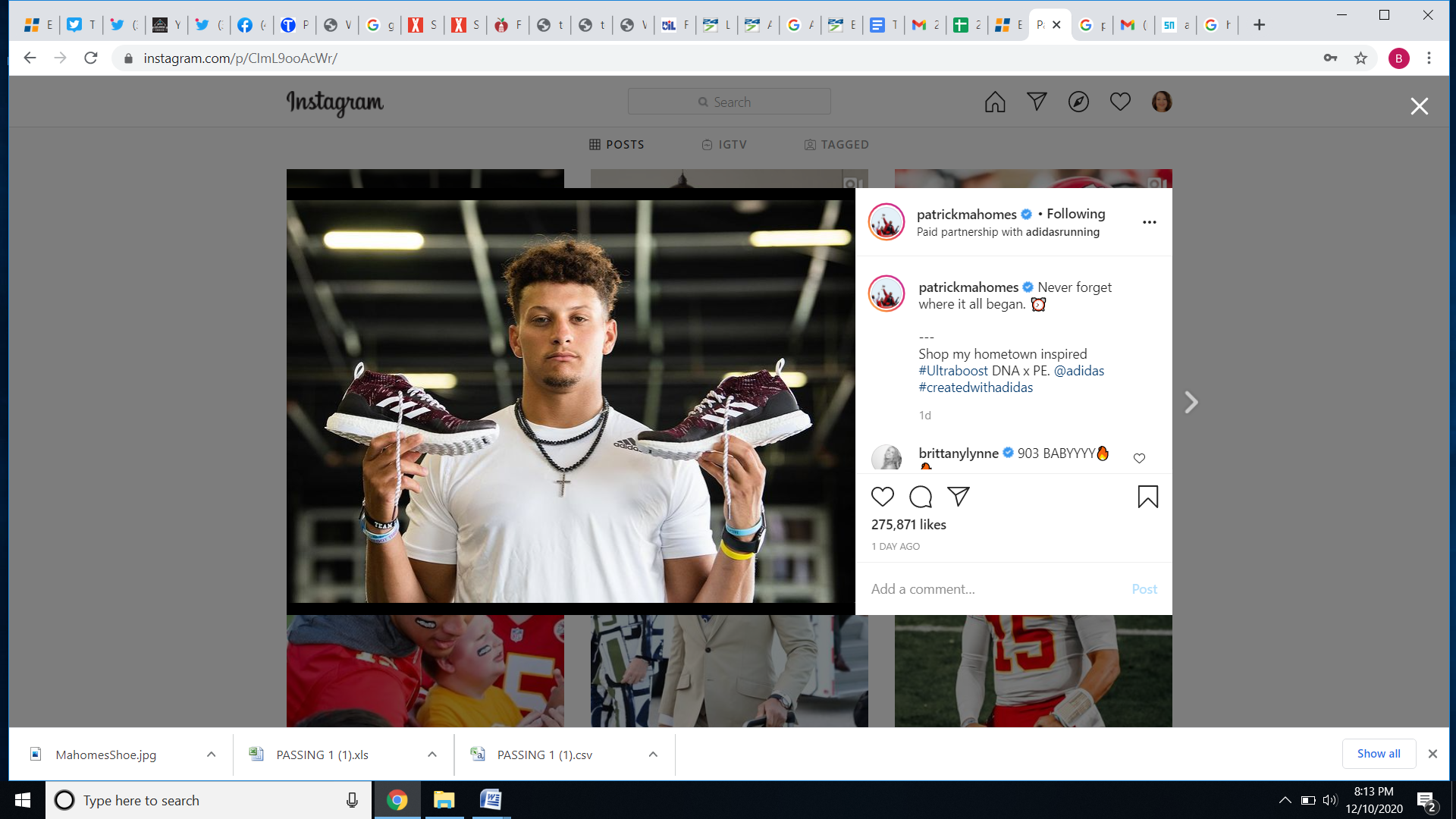 patrick mahomes tennis shoes