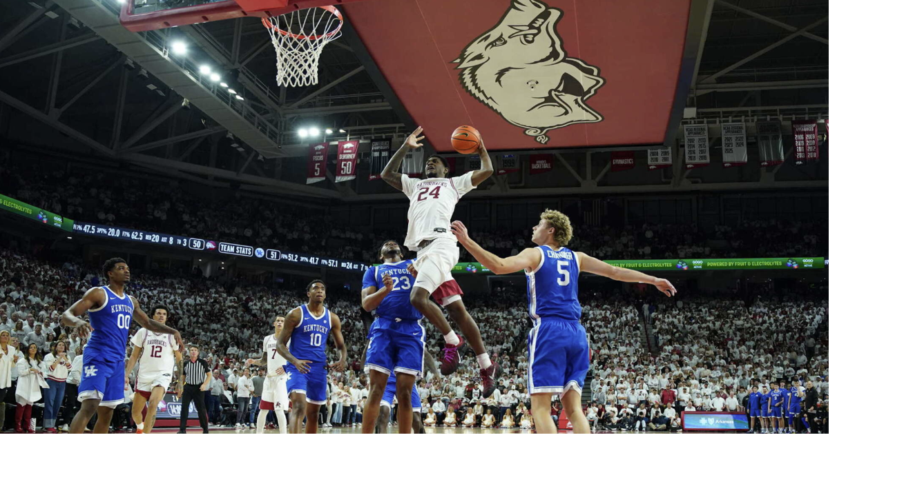 No. 15 Razorbacks ‘out-toughed’ as 16-game home win streak ends vs Kentucky