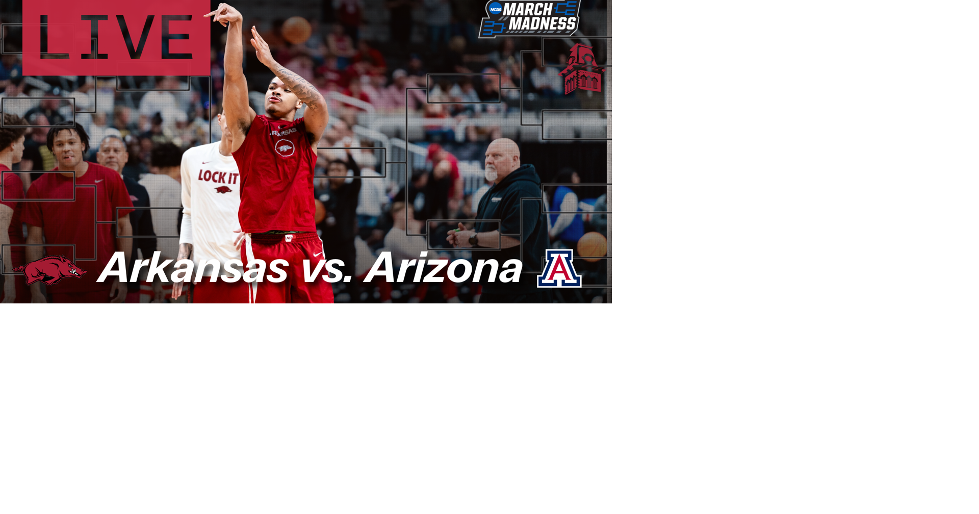 LIVE UPDATES: Arkansas takes on Arizona in the Sweet 16