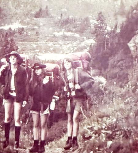 1971 Annie, Janet, Brent Charnley,  N Cascade hike