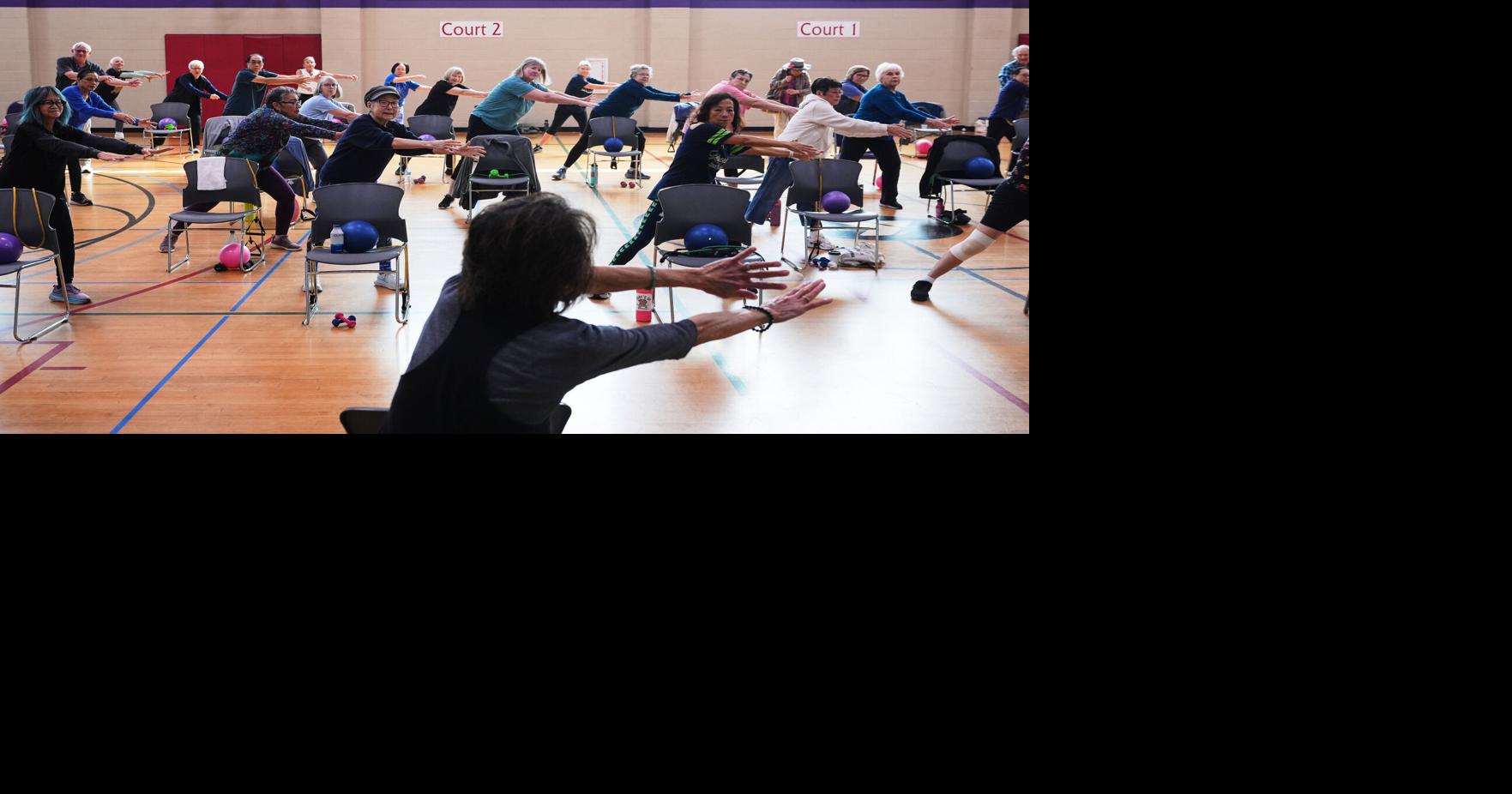Playing hip-hop or Doris Day, older exercise instructors can speak their peers' language