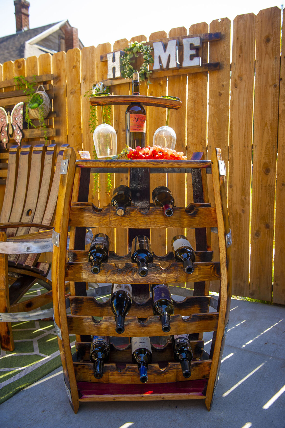 Union rustic wine discount rack