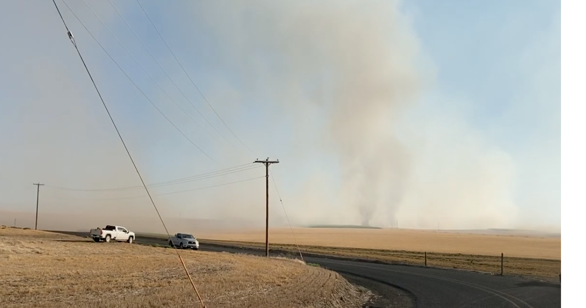 VIDEO Fire burning in the south end of MiltonFreewater; multiple fire