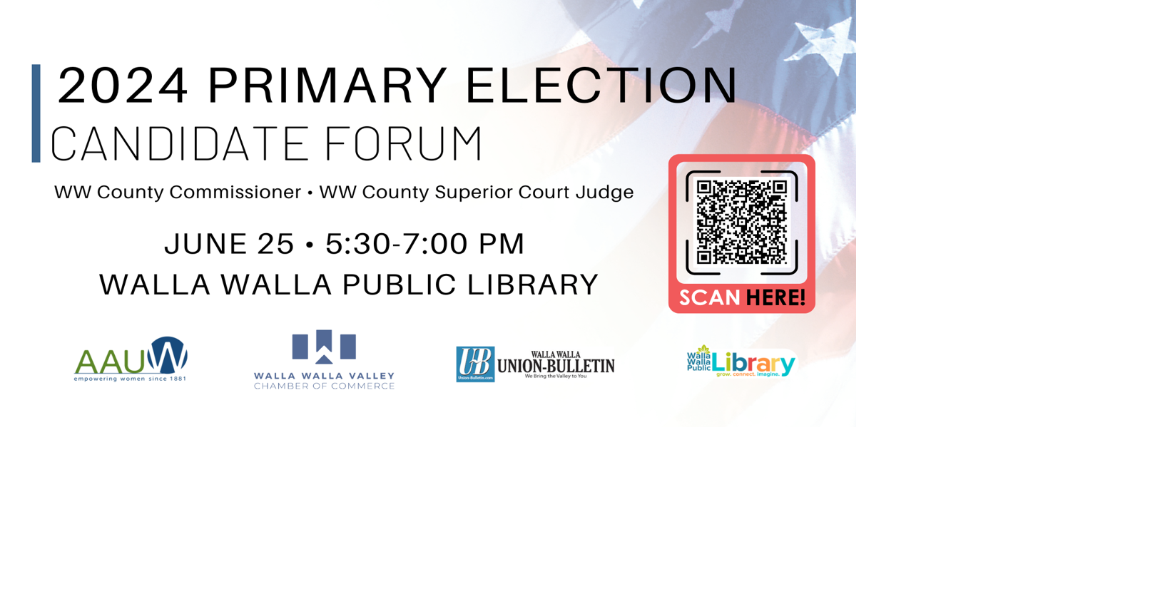 Candidate forum with Walla Walla County commissioner, judge candidates