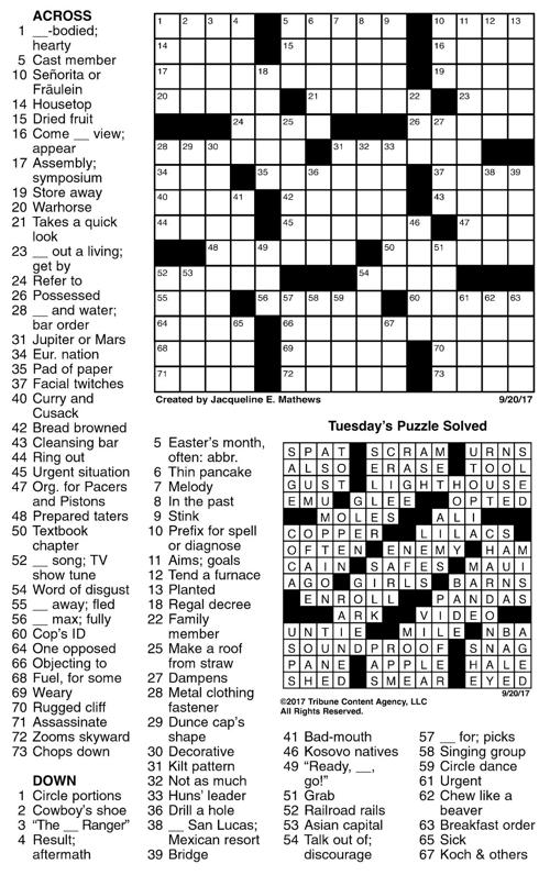 We Are The Union Genre Crossword - BAHIA HAHA