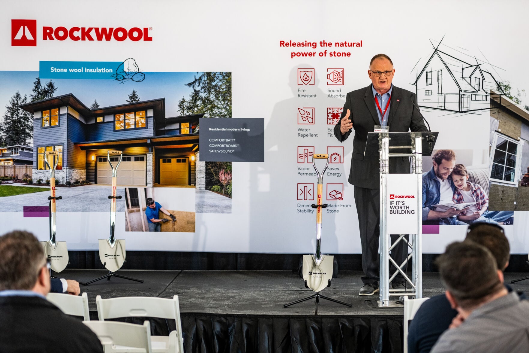 union-bulletin.com - Jeremy Burnham Walla Walla Union-Bulletin - County officials, Rockwool leaders celebrate start of construction