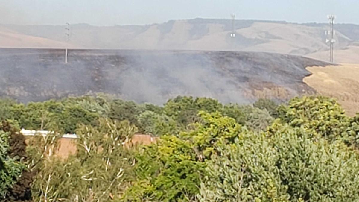 Fire burning in the south end of MiltonFreewater; one building