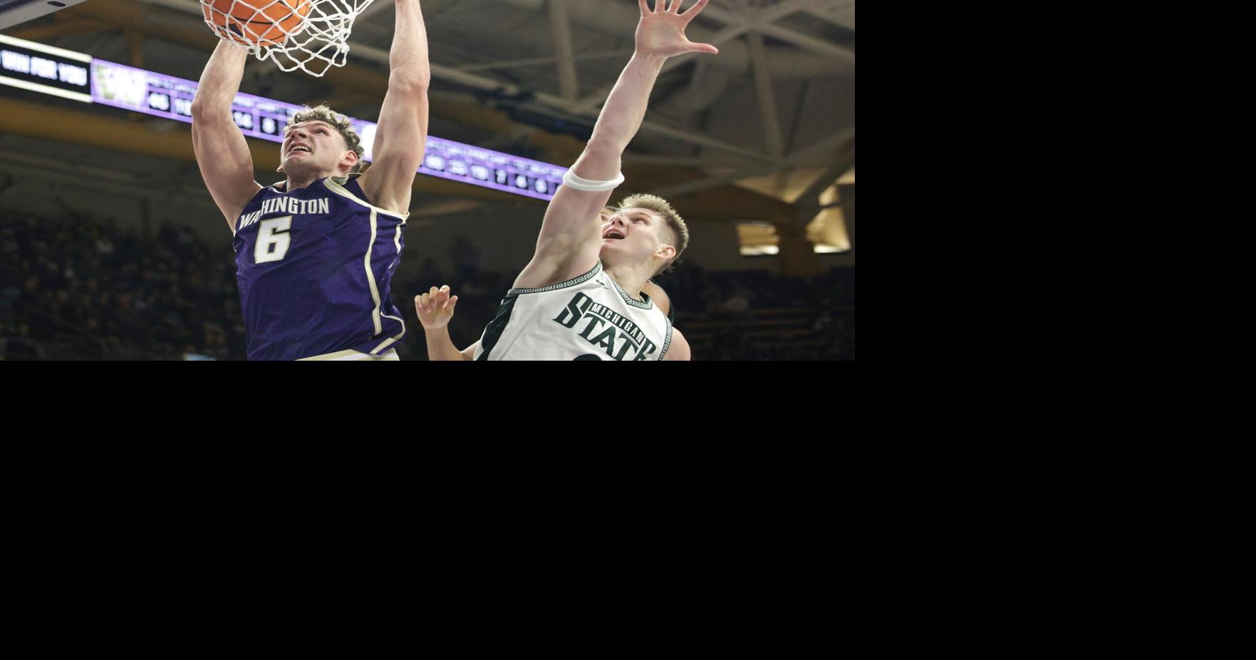 Washington Husky men struggle to score in loss to No.12 Michigan State