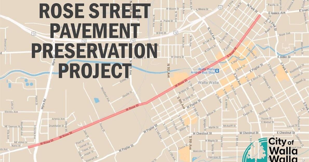 Walla Walla plans pavement preservation project along Rose Street in 2024 - Vimarsana News