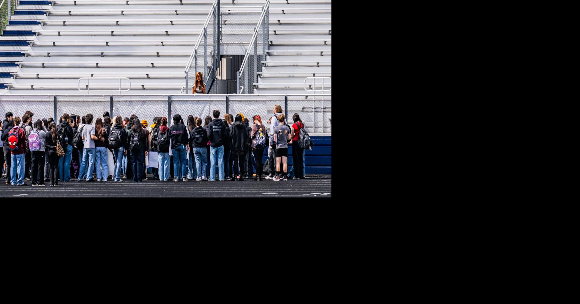 College Place students walk out to protest ICE, war in Iran