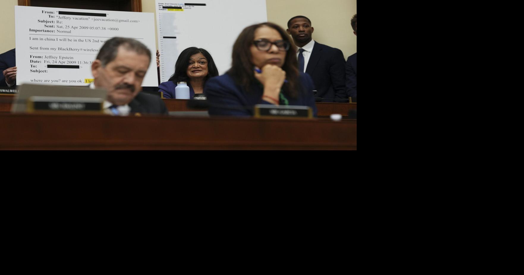 Jayapal demands DOJ ends tracking of lawmakers’ Epstein files review