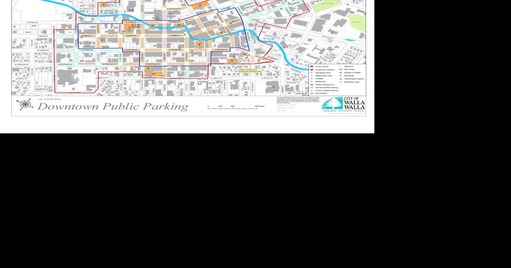 Map Of Walla Walla Public Parking Map | | Union-Bulletin.com