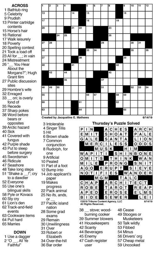 Track and field events crossword