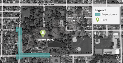 Pioneer Park pedestrian improvements project