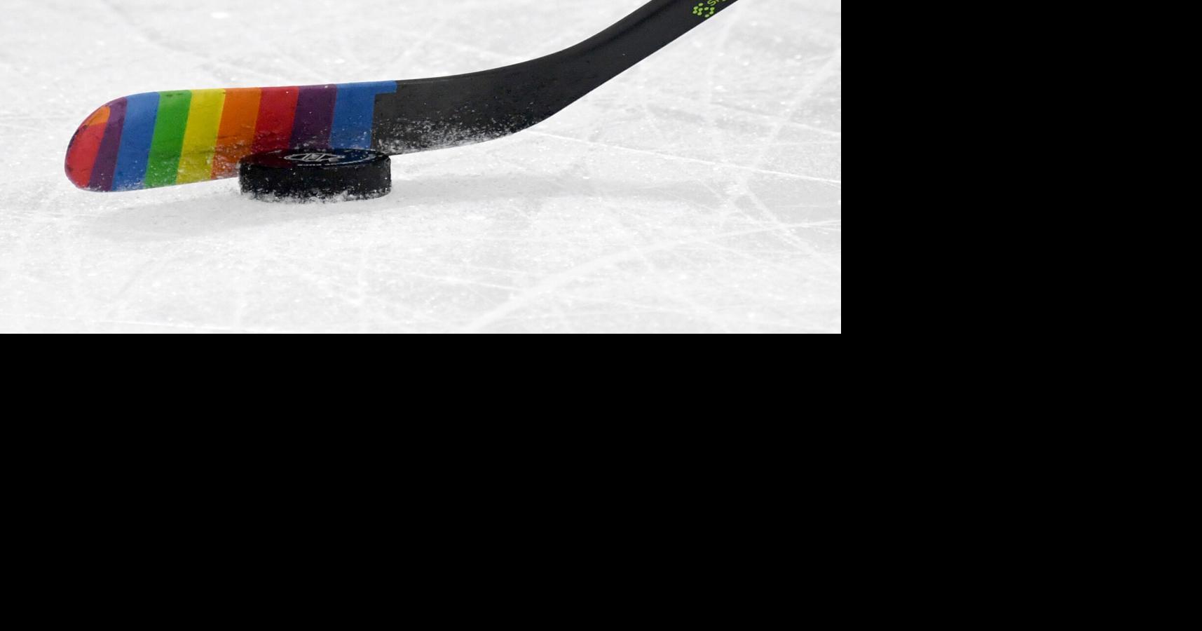 NHL bans players from wrapping sticks with rainbow-colored Pride Tape - Los  Angeles Times