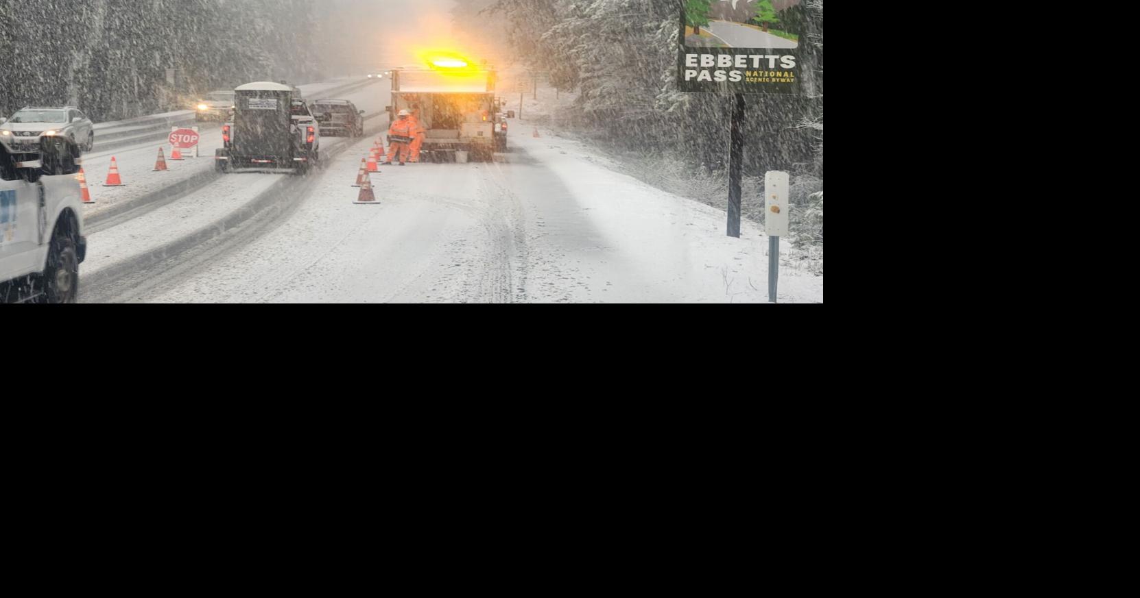 Season's coldest storm yet brings snow, wind, freezing temps to Mother Lode