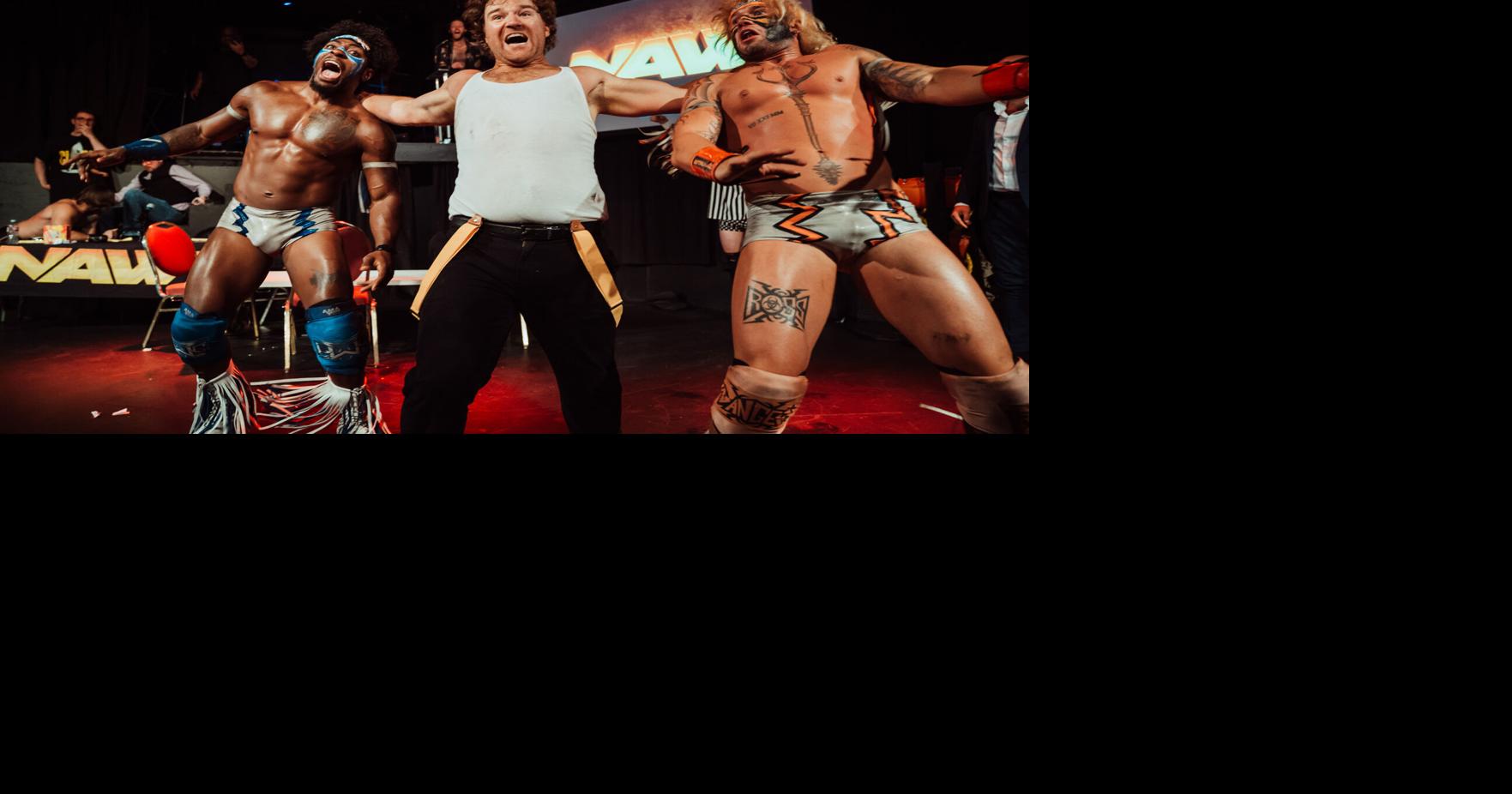 Smack talk takes center stage at this open mic for amateur wrestlers