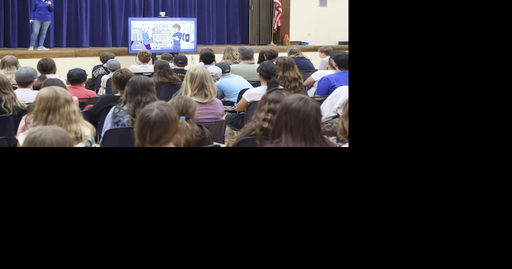 Sonora Elementary students hear mother recount son's death linked to drug use