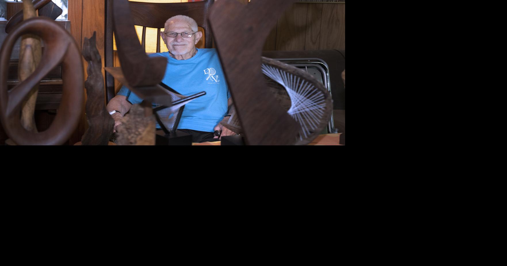 This former teacher and coach is staging his first art exhibition — at age 90