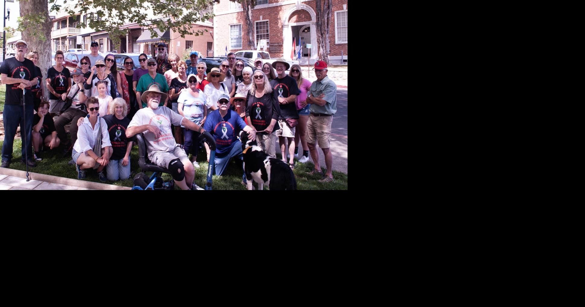Dozens walk in downtown Sonora to raise awareness for Parkinson's