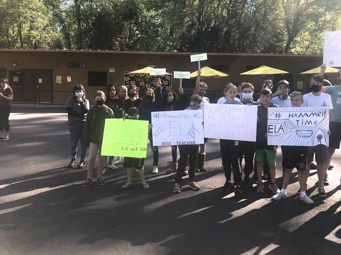 Students, parents protest teacher's firing at Gold Rush Charter School