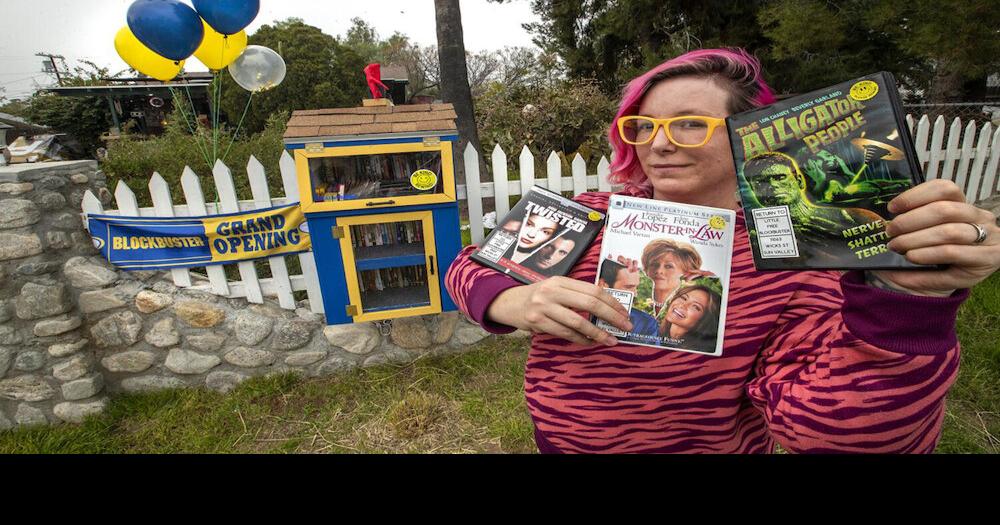 A new Blockbuster store? California woman uses little free library concept for movies