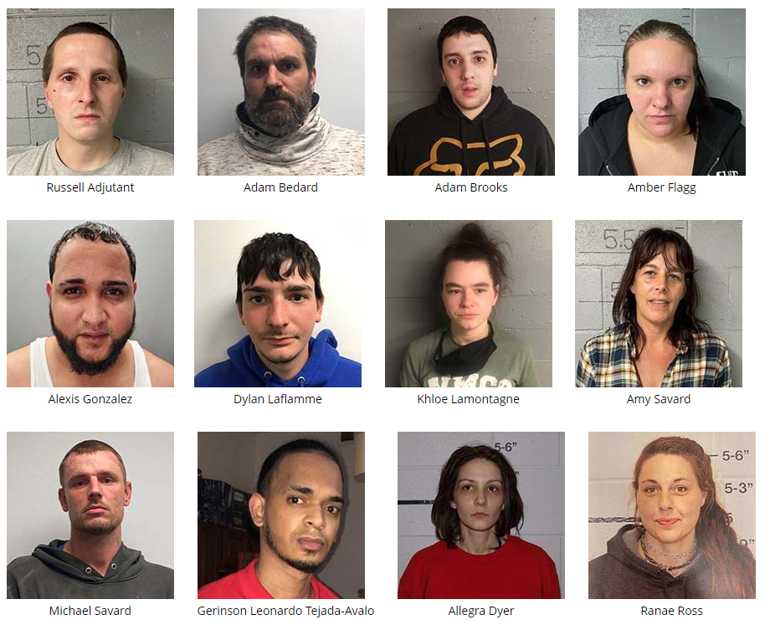 Eight from NH, two from Lawrence, Mass., arrested on drugs and weapons