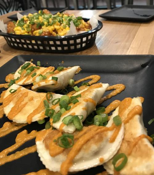 Dumplings and cauliflower