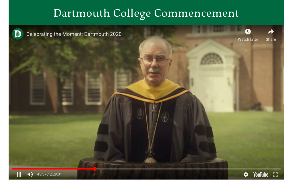 Dartmouth College graduates told they can be next 'Greatest Generation