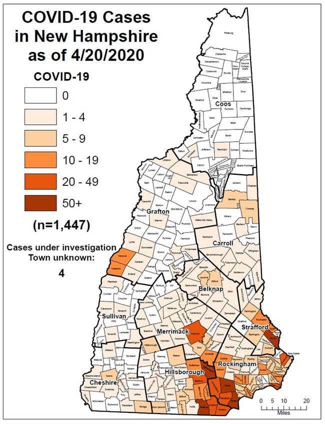 56 new COVID-19 cases in NH, death toll at 42 | Coronavirus ...