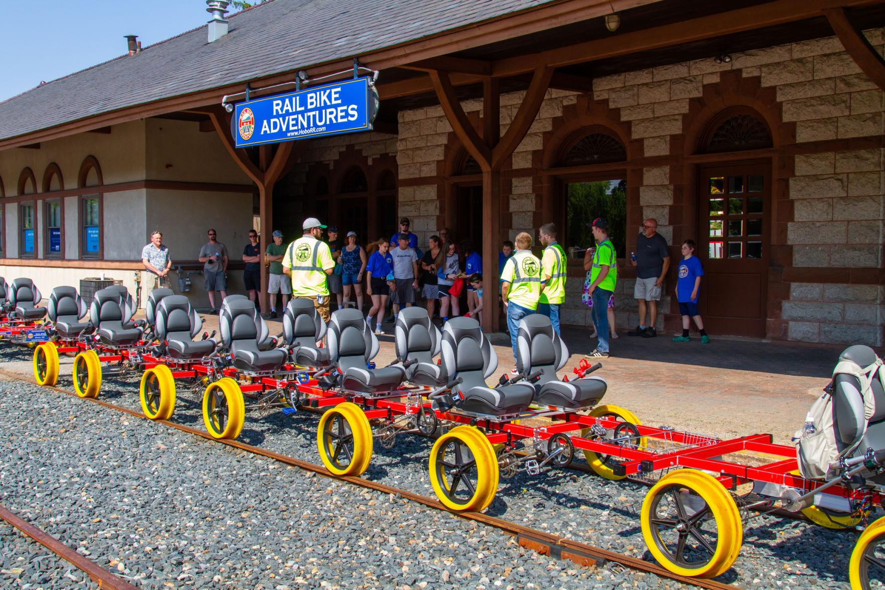 Historic Laconia Train Station comes back to life as hub for Rail Bike Adventures Attractions