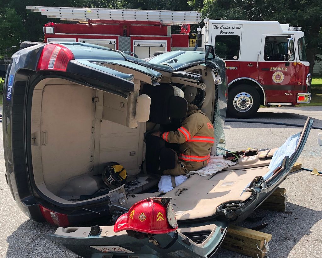 Firefighters free victims trapped in overturned SUV after Epping crash Public Safety